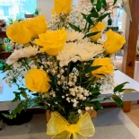yellow floral arrangement